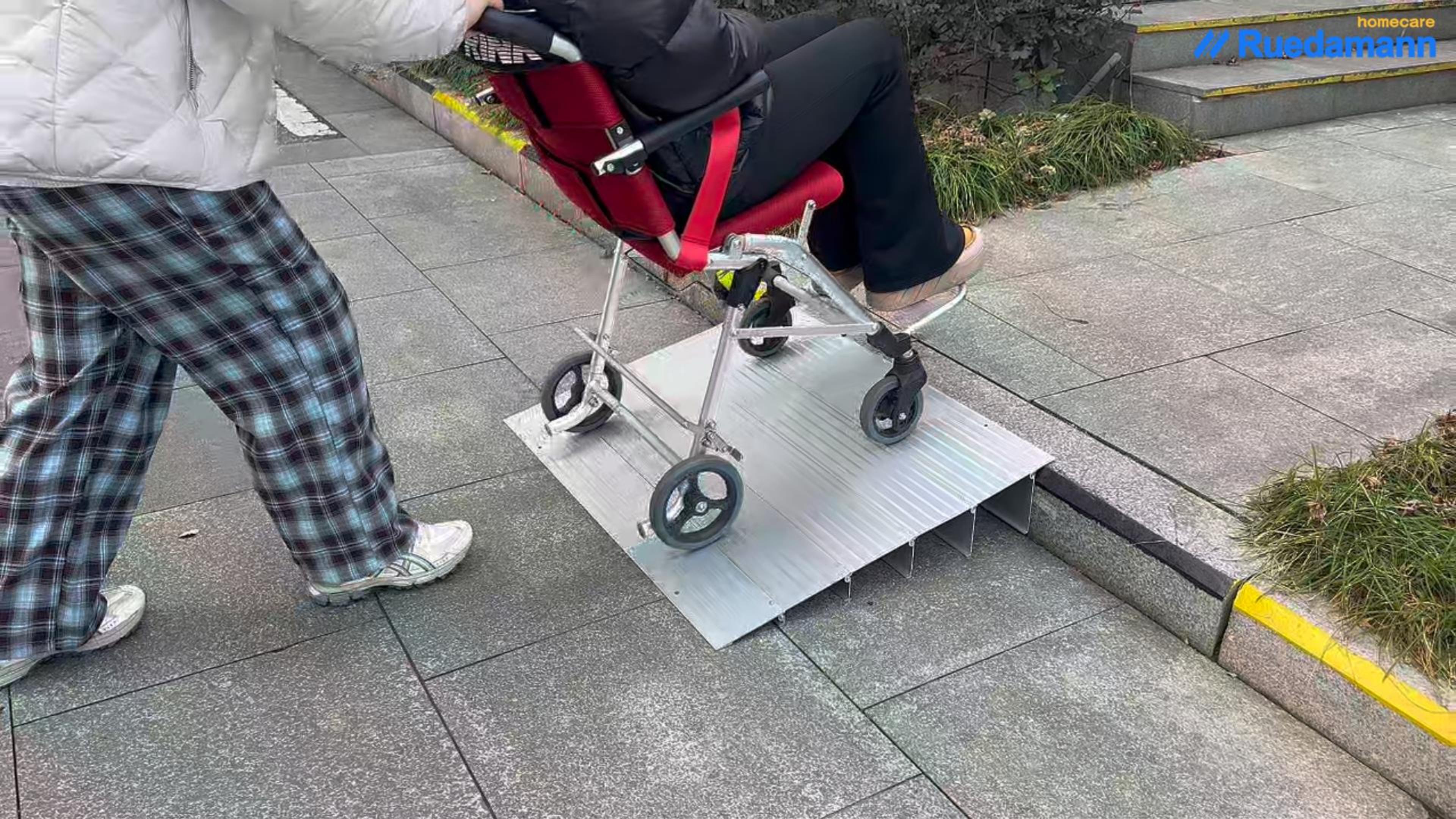 Amazon | Ruedamann アルミスロープ 高さ5cm 車椅子用スロープ 段差